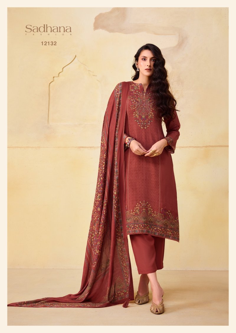 Olivia Vol 3 By Sadhana Viscos Pashmina Dress Material